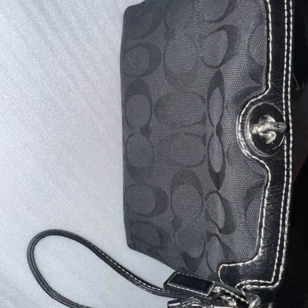 Coach Black Wristlet Bag